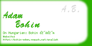 adam bohin business card